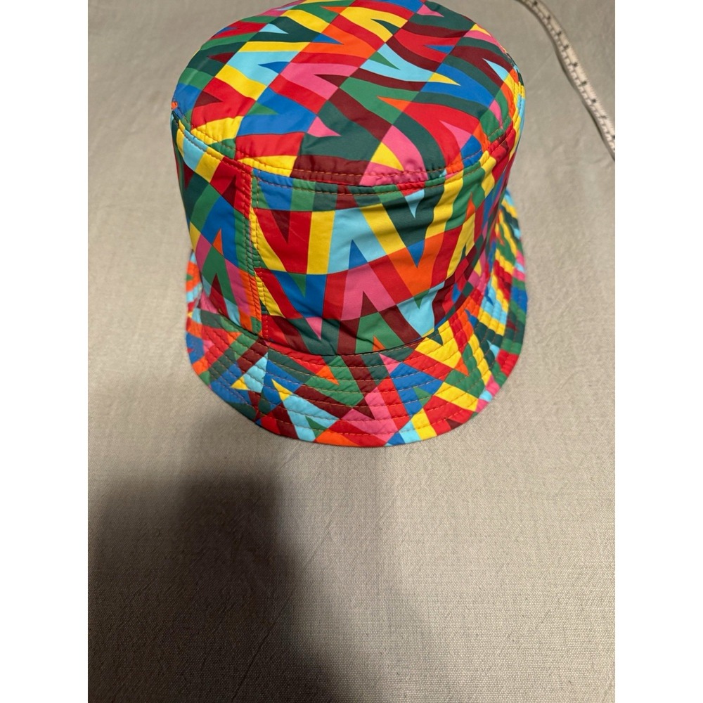 Valentino Reversible Geometric Multicolor/Orange Bucket Hat Unisex Adults Size 7